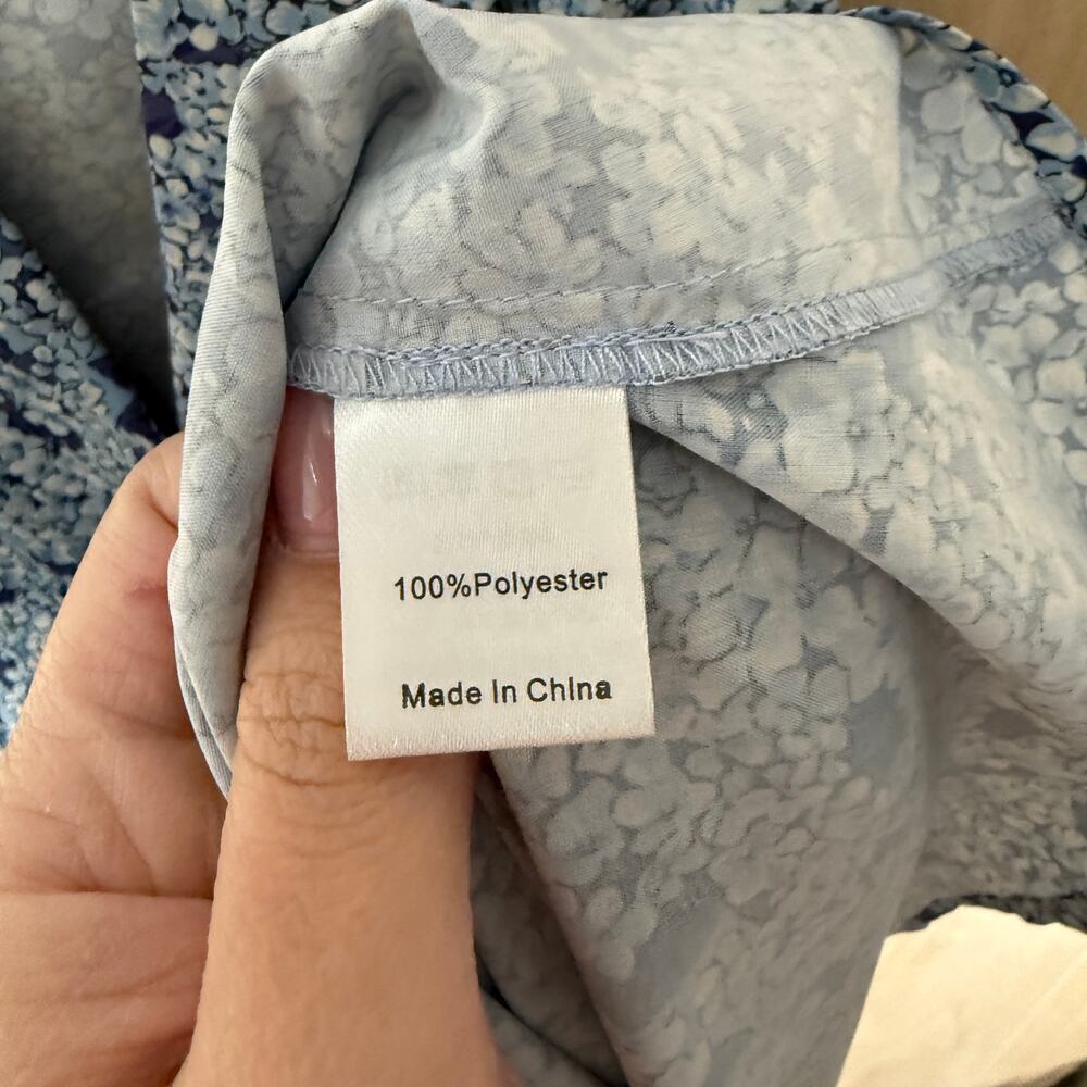 Tuckernuck Royal Shirt Dress Blue Hydrangea Size XS Sleeveless A-Line - Picture 6 of 6